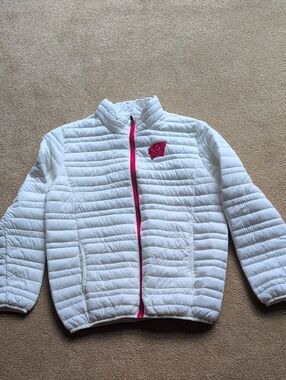 White Wisconsin Puffer Jacket Size Large